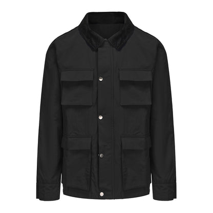 Veste zippée de couleur unie pour homme