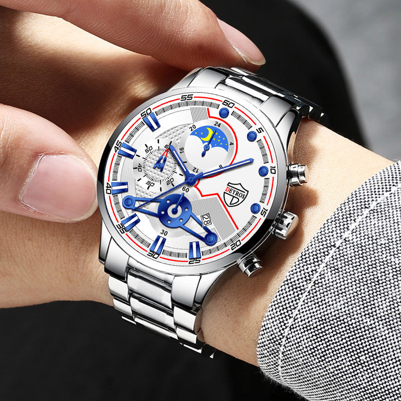 Fashion Men's Calendar Wristwatch Business Quartz Watch Student Watch - ARCHSHOPE
