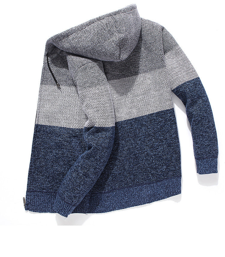 Lässiger Herren-Kapuzenpullover aus Fleece mit warmem Fleece