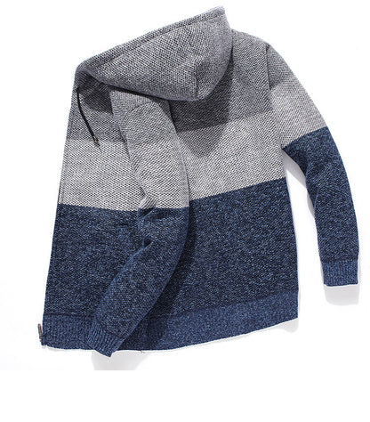 Lässiger Herren-Kapuzenpullover aus Fleece mit warmem Fleece