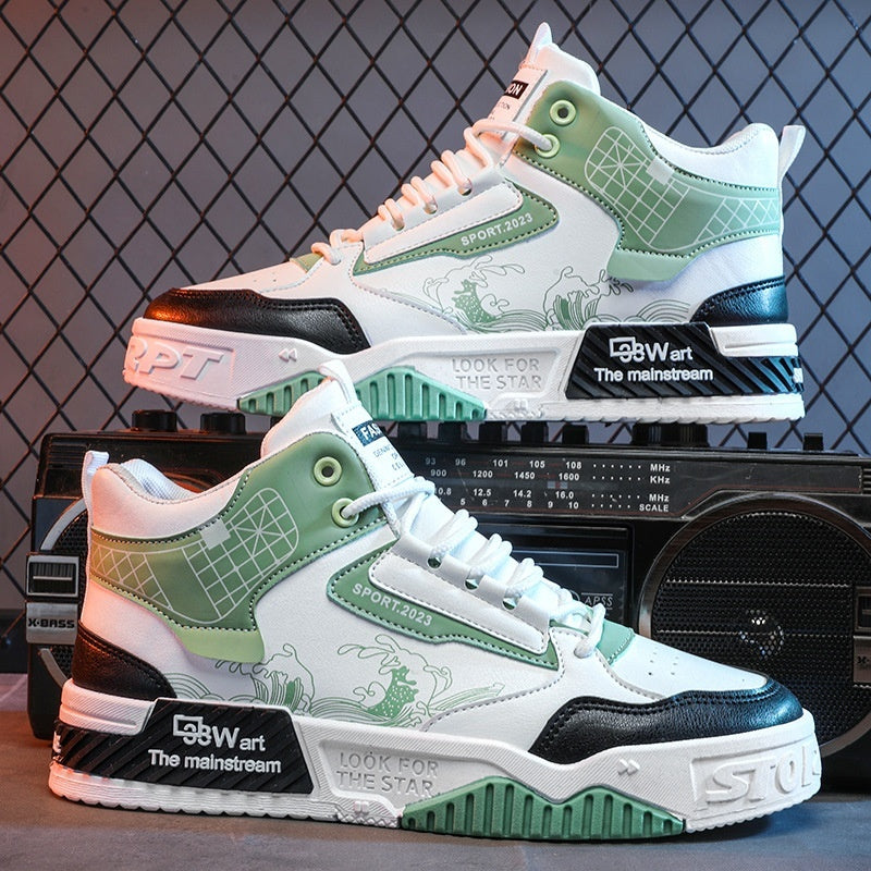 Herrenschuhe Erhöhte Easy Wear Borad Schuh Sommer Casual Sports High-Top Trendy Schuhe