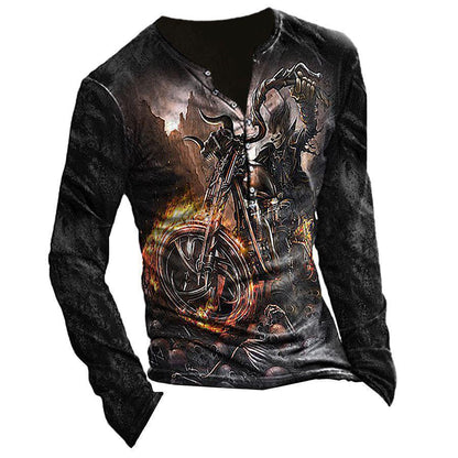 Printed Men's Street Long-sleeved Sports T-shirt - ARCHSHOPE