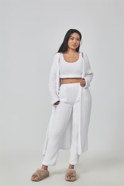 Cozy Pajama Set, 3 Piece Lounge Set, Cute Loungewear, Warm Suit Sets, Matching Set, Lounge Set, 3 Piece Pant Sets, Women Winter Dress - ARCHSHOPE