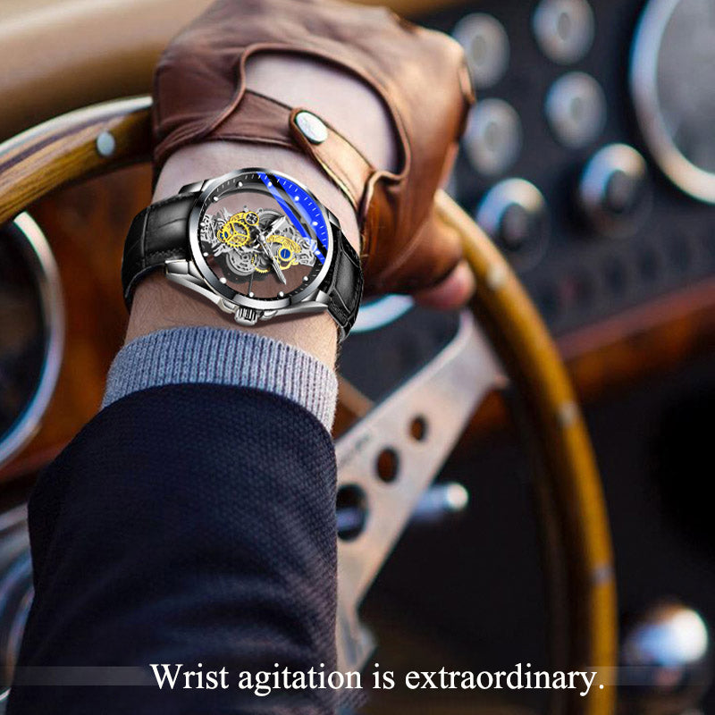 Men Watch Skeleton Automatic Quartz Watch Gold Skeleton Vintage Man Watch Mens Watches Top Brand Luxury - ARCHSHOPE
