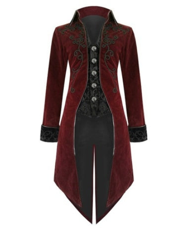 Long punk men's coat in vintage clothing