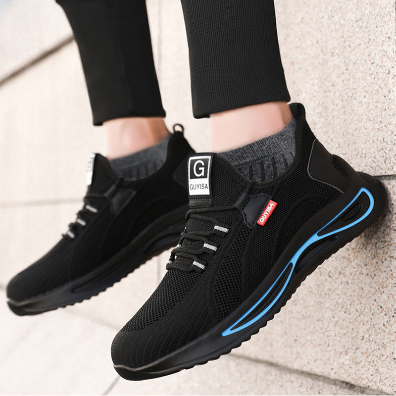 Chaussures de sécurité à embout d'acier pour hommes, baskets de travail antidérapantes et indestructibles