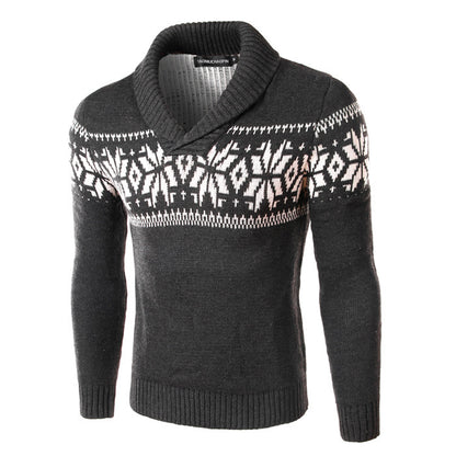 Pull simple et décontracté pour homme, tendance et polyvalente, idéal pour Noël
