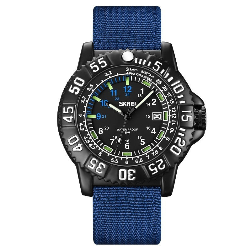Personalized Calendar Mens Luminous Quartz Watch With A Casual Nylon Strap - ARCHSHOPE