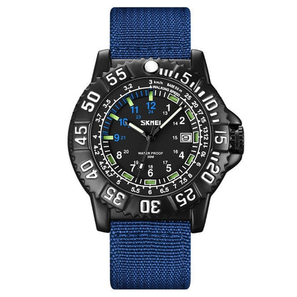 Personalized Calendar Mens Luminous Quartz Watch With A Casual Nylon Strap - ARCHSHOPE