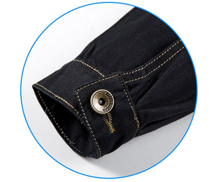 Veste en jean noire pour homme