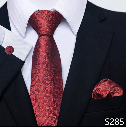 Men's Creative All-match Business Formal Wear Tie Scarf Cuff Buckle Set - ARCHSHOPE