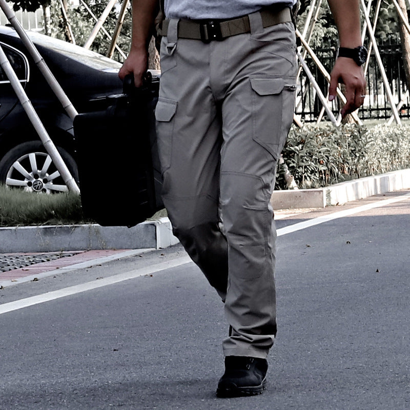 Lockere, schnelltrocknende Stretch-Cargohose mit Camouflage-Muster für Herren