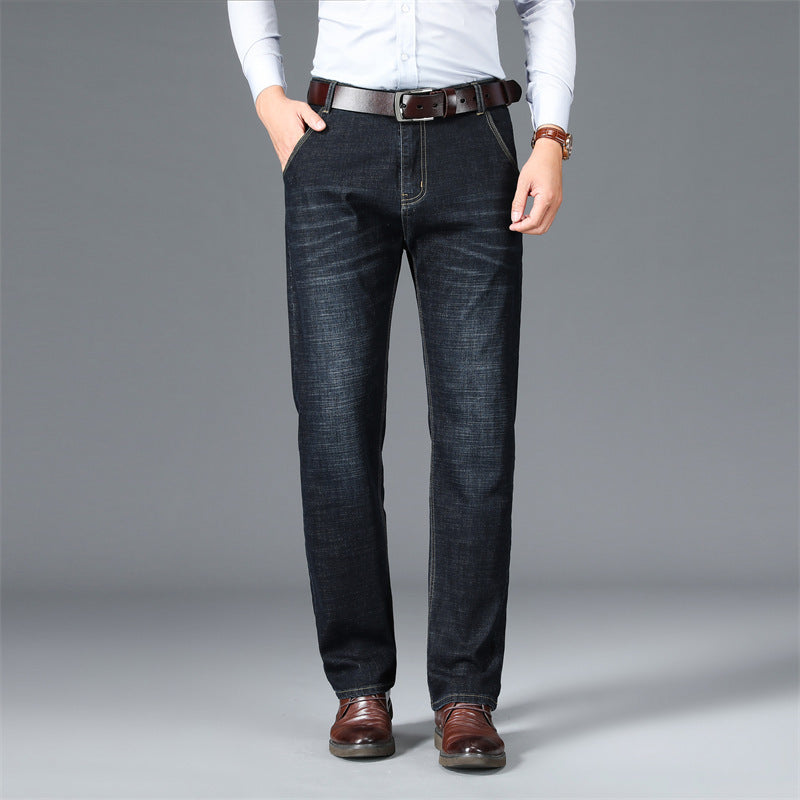 Gepolsterte, warmhaltende Jeans mit Fleecefutter und geradem Bein