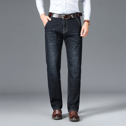 Gepolsterte, warmhaltende Jeans mit Fleecefutter und geradem Bein