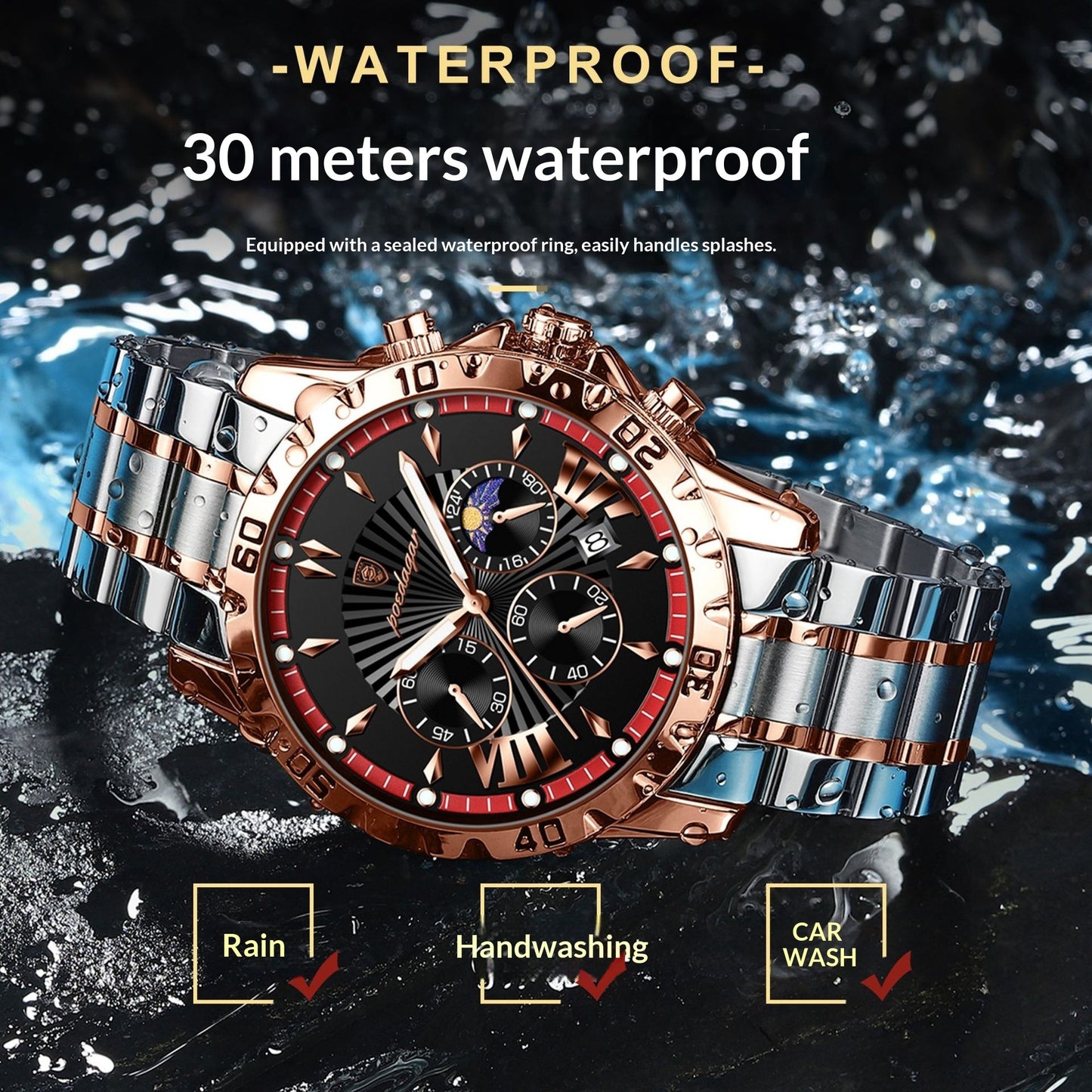 Waterproof Multifunction Sporty Mens Watch - ARCHSHOPE
