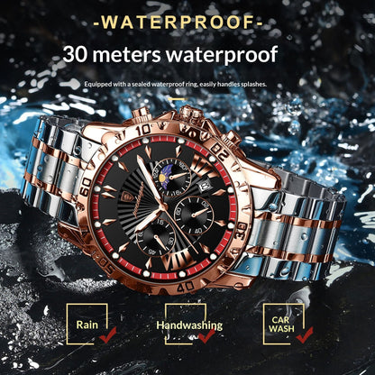 Waterproof Multifunction Sporty Mens Watch - ARCHSHOPE