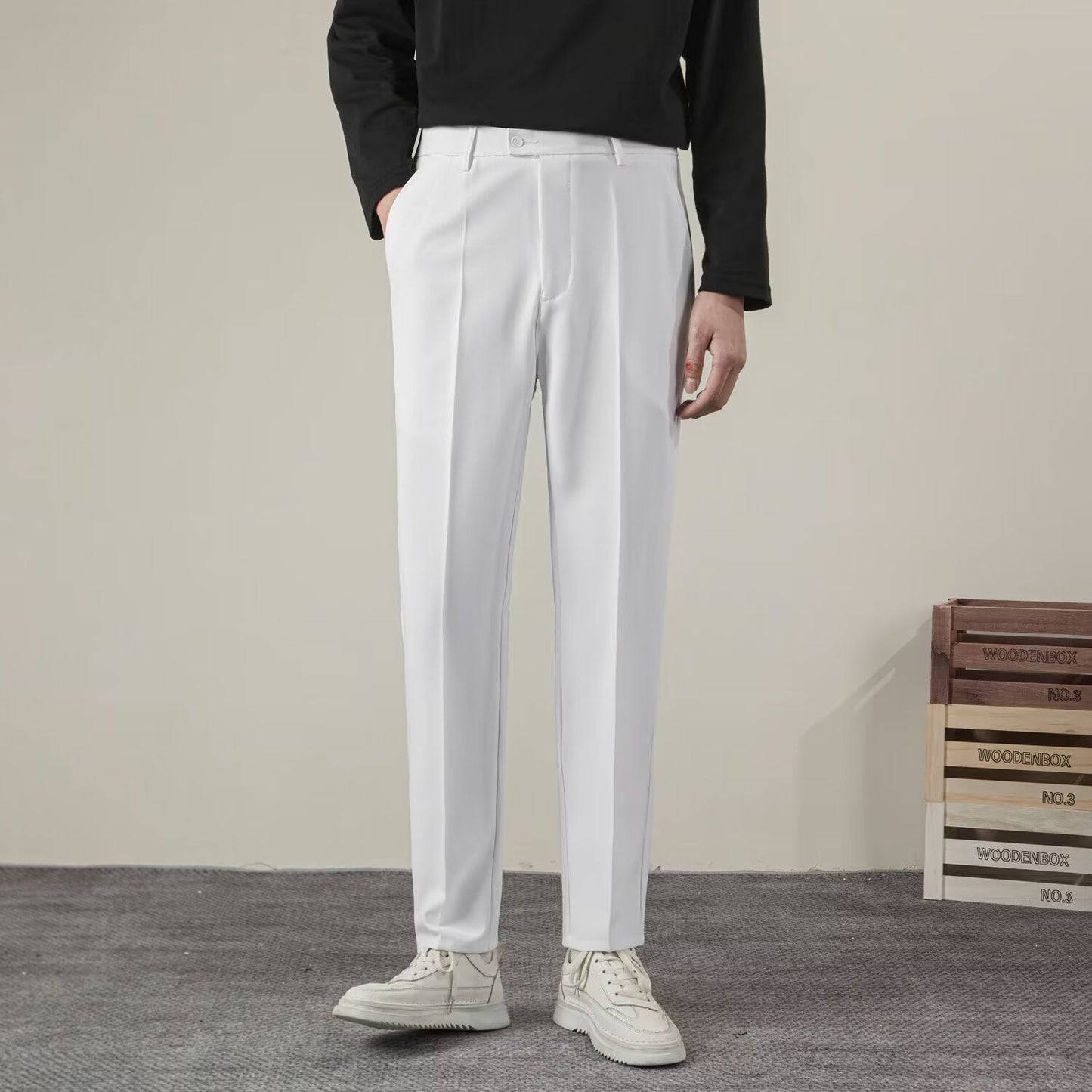 Herren Casual Anzughose Herren Straight