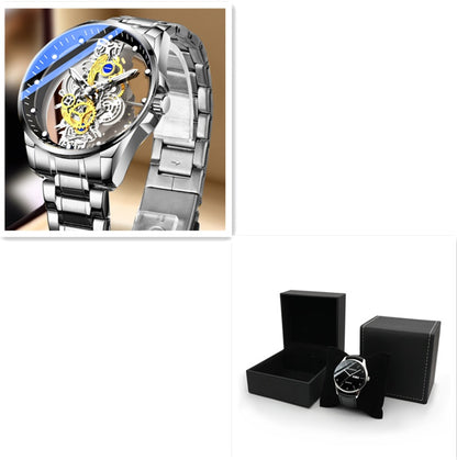 Men Watch Skeleton Automatic Quartz Watch Gold Skeleton Vintage Man Watch Mens Watches Top Brand Luxury - ARCHSHOPE
