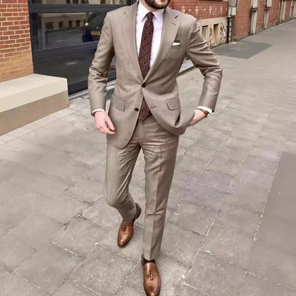 Herren Slim Fit Business-Kleid mit zwei Knöpfen