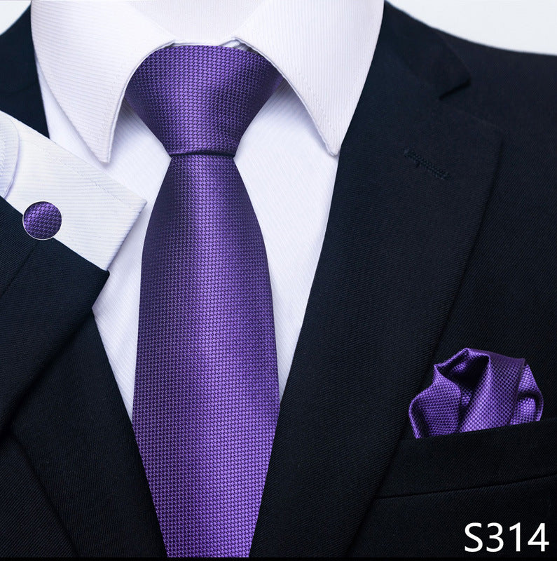 Men's Creative All-match Business Formal Wear Tie Scarf Cuff Buckle Set - ARCHSHOPE