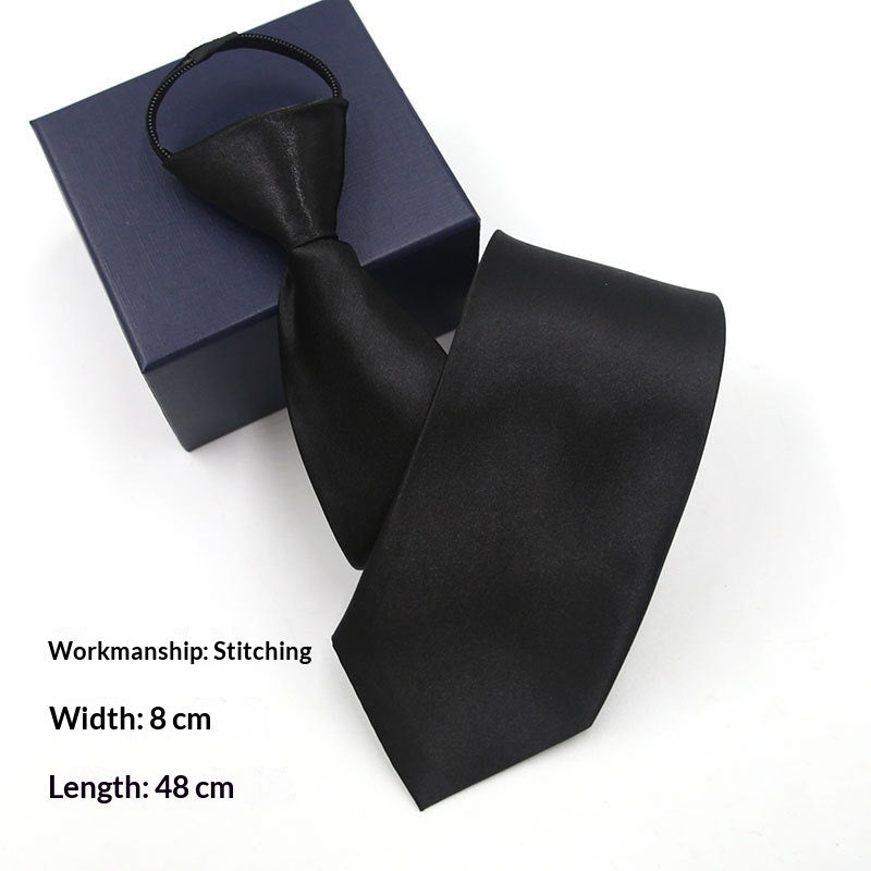 Mens Business Formal Zipper Tie With Blue Stripes - ARCHSHOPE